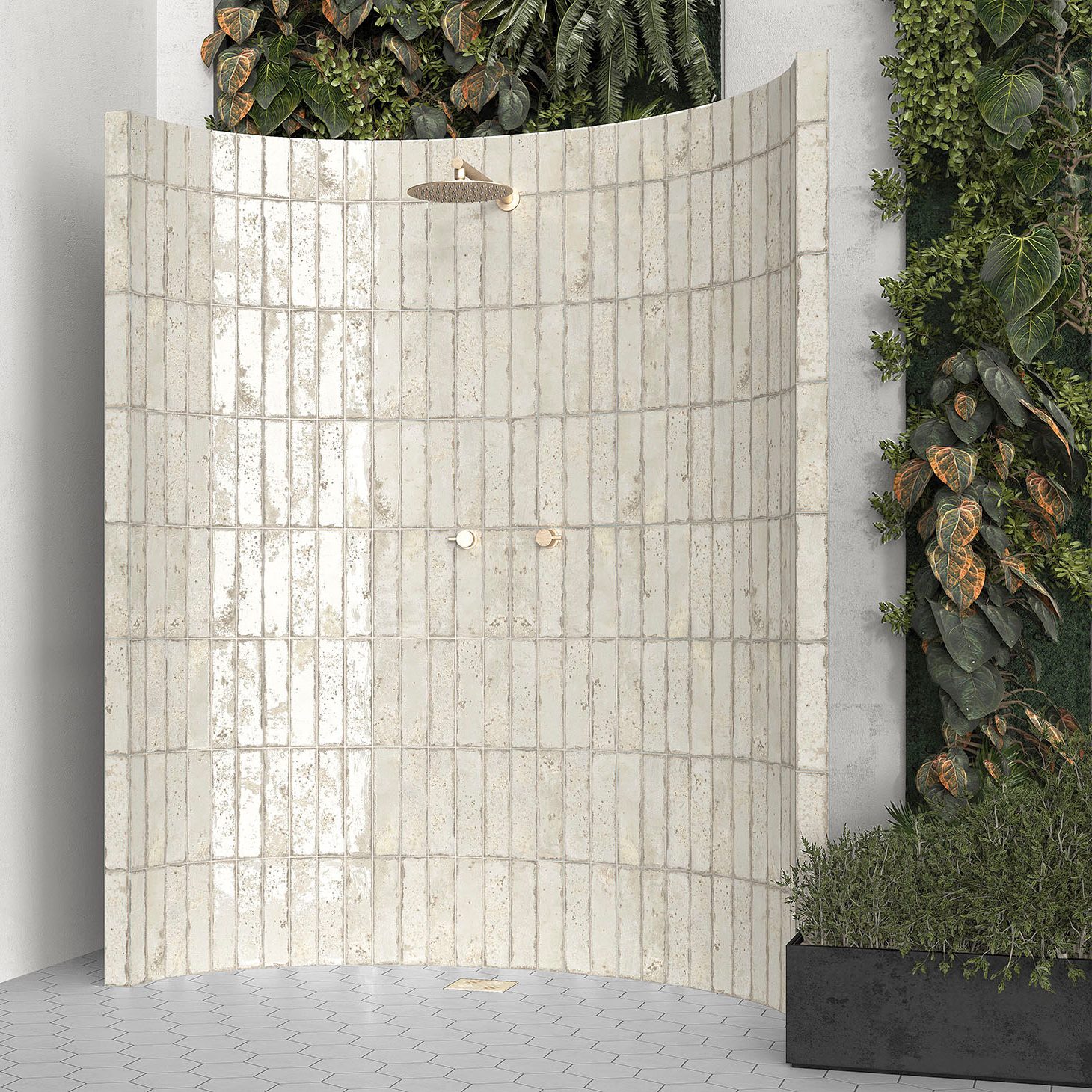 Azulejo Porcelánico Tipo Metro Brillo Para Baño, Cocina, Exteriores y Piscina