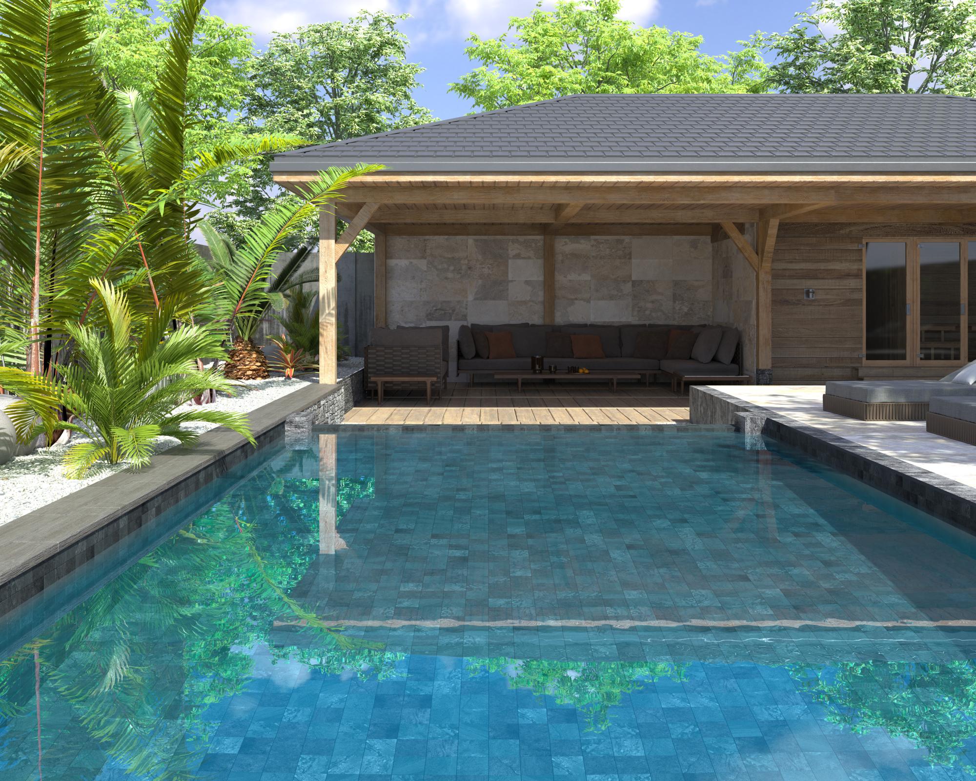 Azulejo Para Piscinas Bali 14,7x14,7 Antideslizante - immagine 1