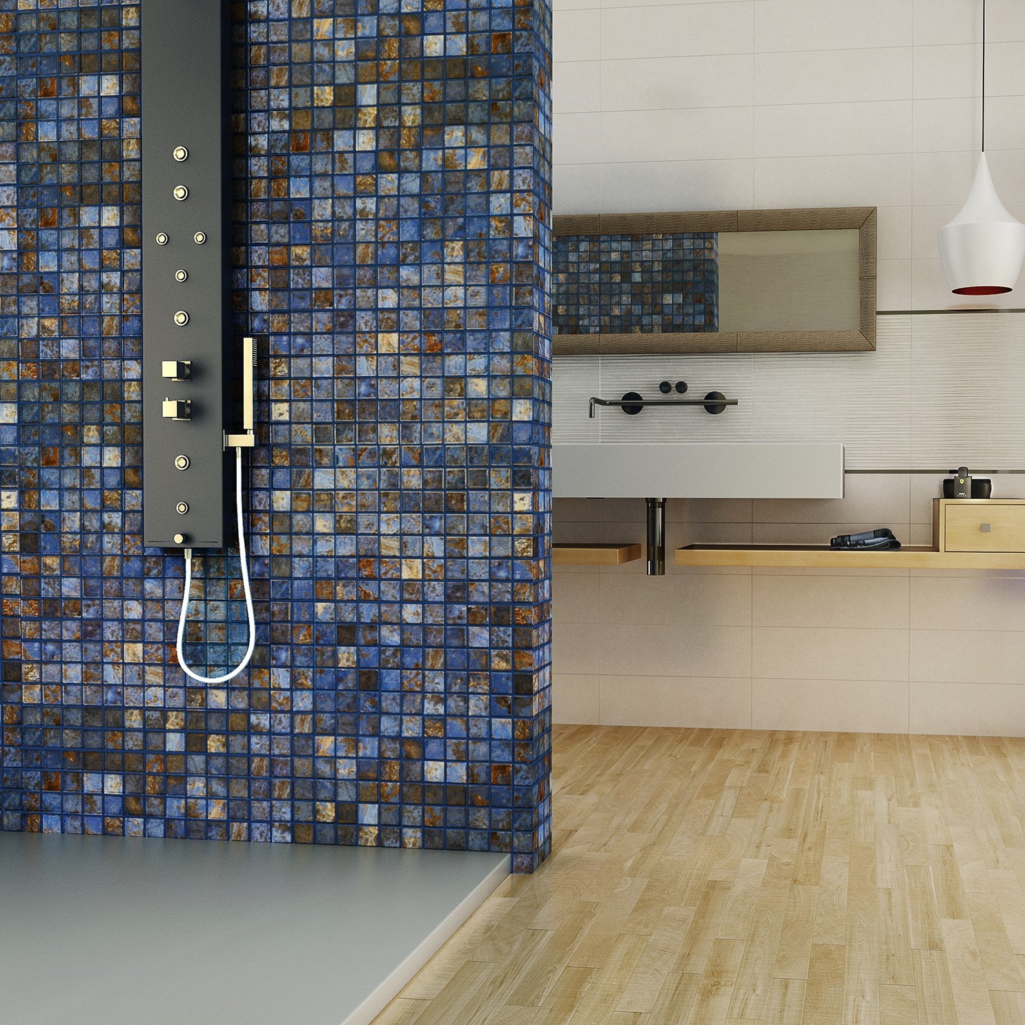 Vita 50 x 50 mm | Mosaico de piscina efecto mármol | Inkjet Definition - Imagen 1