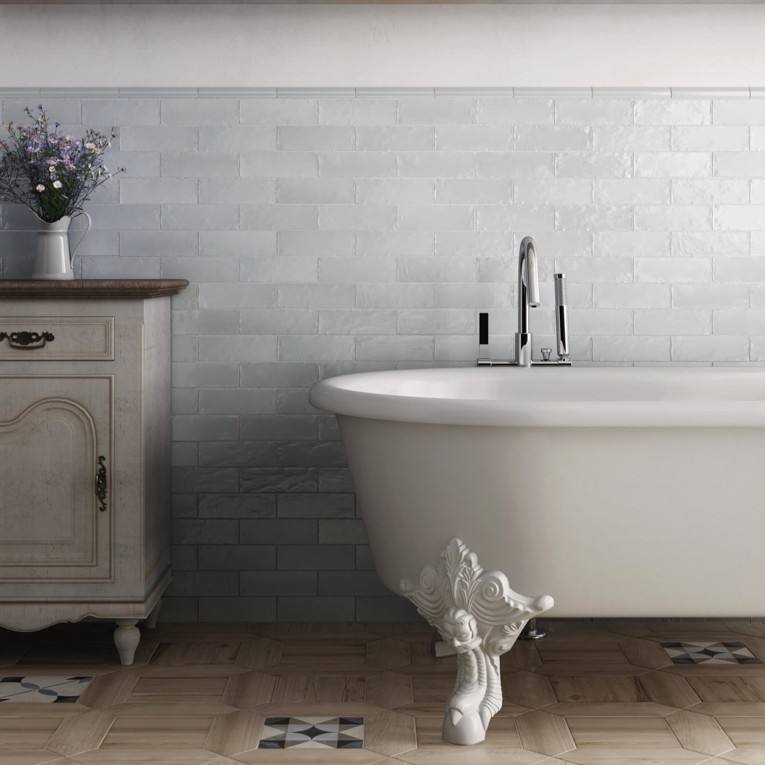Serie Mallorca 6,5x20 cm Revestimiento para Pared Interior Satinado – Image 1
