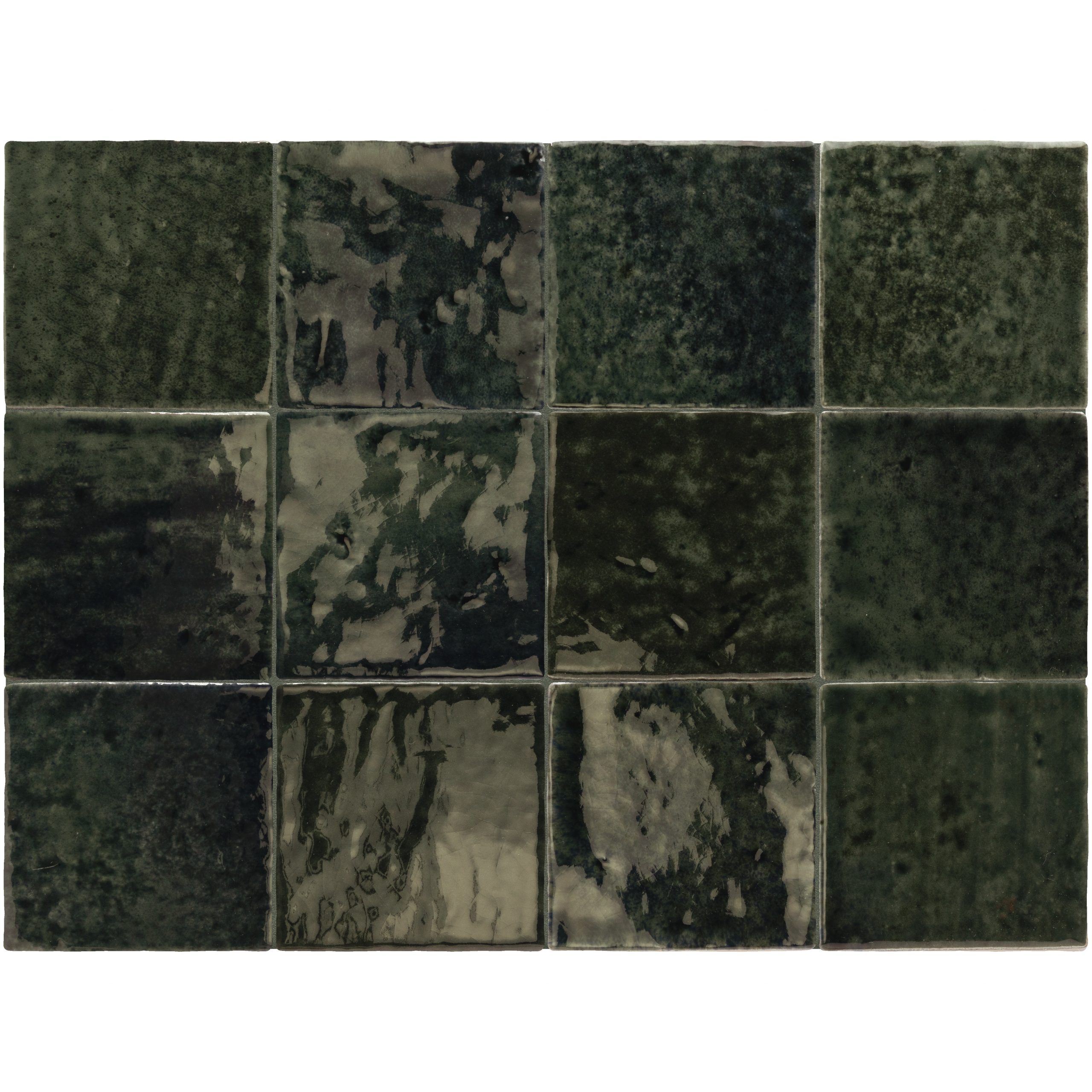 Menorca 10x10 cm Azulejo Brillo Craquelado Tipo Zellige para Pared Interior