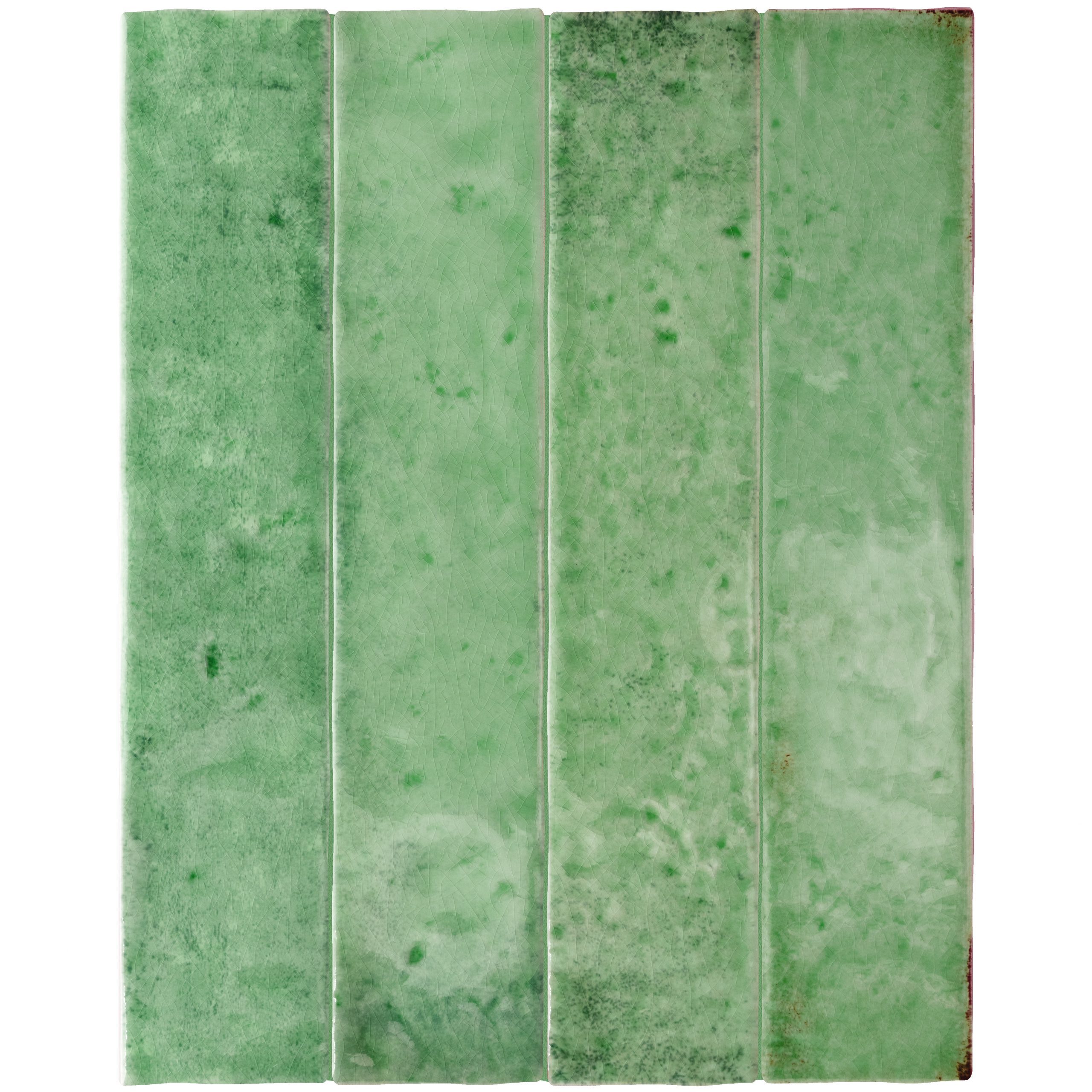 Menorca 6,5x32,8 cm Azulejo Brillo Craquelado Tipo Zellige para Pared Interior