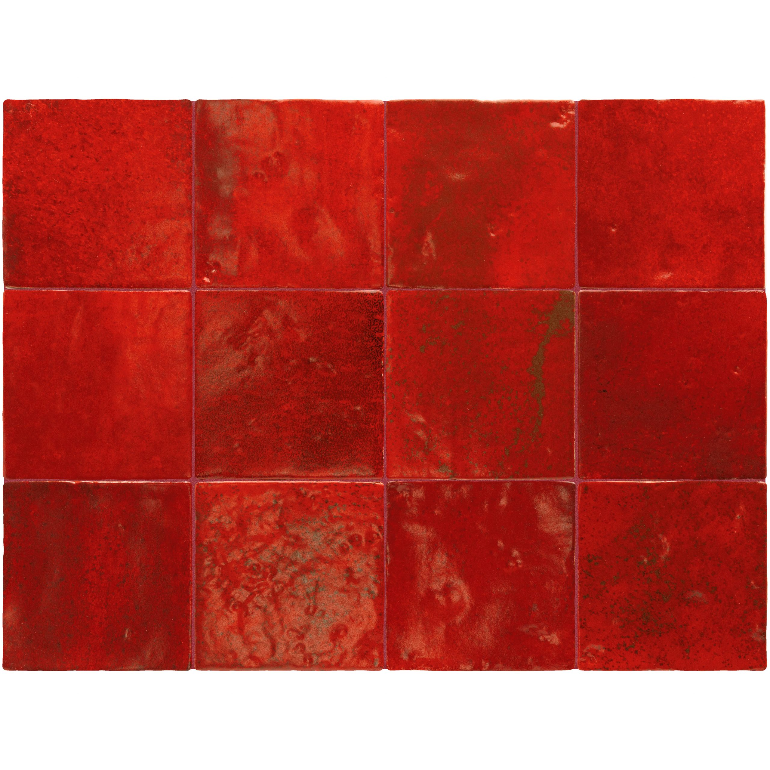 Menorca 10x10 cm Azulejo Brillo Craquelado Tipo Zellige para Pared Interior