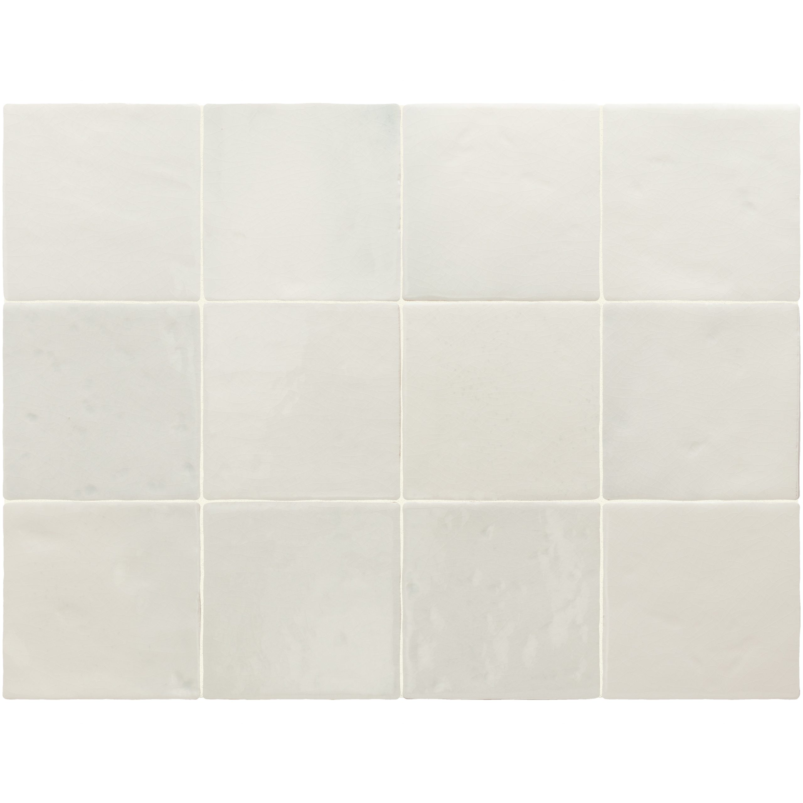 Menorca 10x10 cm Azulejo Brillo Craquelado Tipo Zellige para Pared Interior